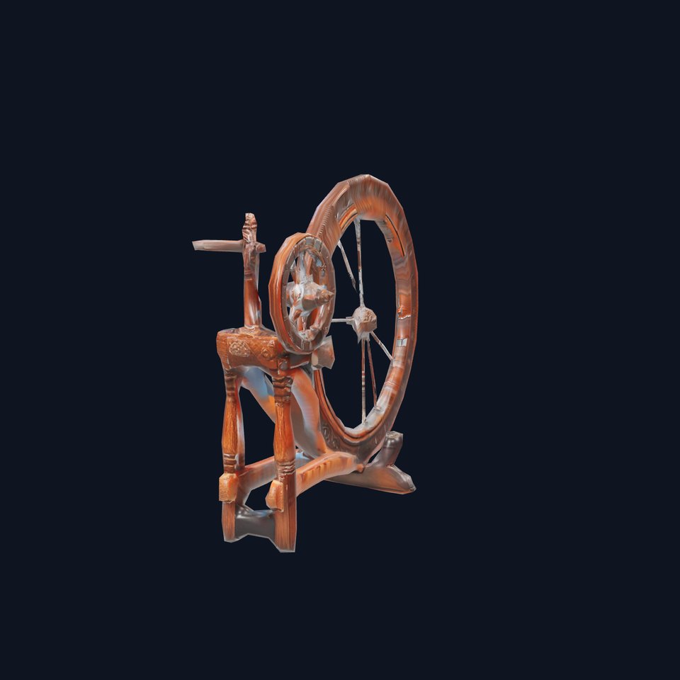 Antique Spinning Wheel model pack